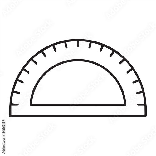 black and white protractor