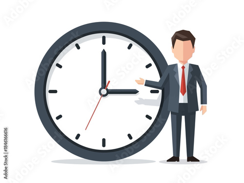 Professional Time Management A Businessman Indicating Schedule Effectiveness