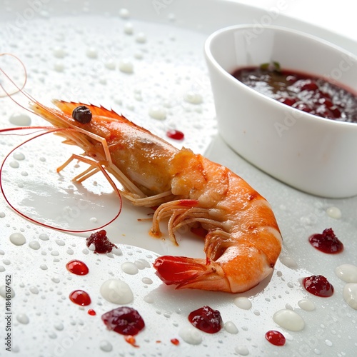 boiled shrimps on a plate