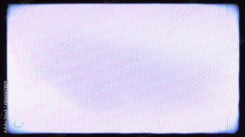 CRT TV Screen Static Noise, Analog Retro VHS Overlay, Video Effect.