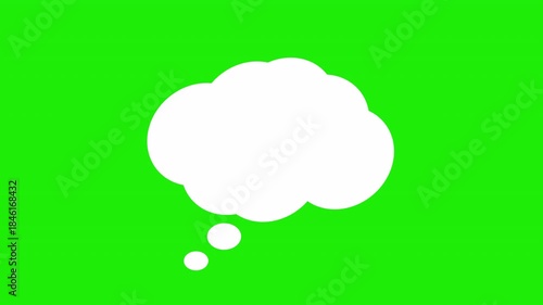 Animated Text Bubbles and Thought Cloud Motion Graphic for Chat Conversation, Blank Speech Dialogue, Social Media Content, Explainer Videos and Communication Concept