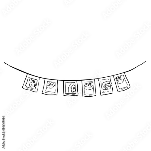 Hand drawn Hanging Pizza Menu Illustration
