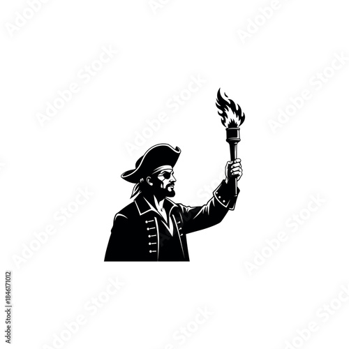 pirate torch, raised torch flame, fire torch design 