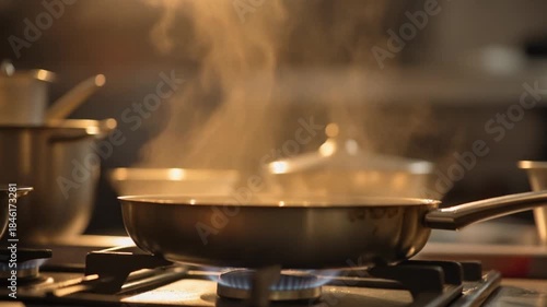 cooking in the kitchen