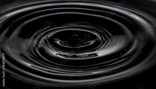 Abstract Black Liquid Ripples - A Mesmerizing Display of Fluid Dynamics.