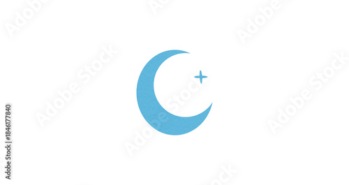 Free Download Light blue crescent paper cutout, moon icon, waxing moon symbol, crescent moon icon symbol set on transparent background. - GFXLoad