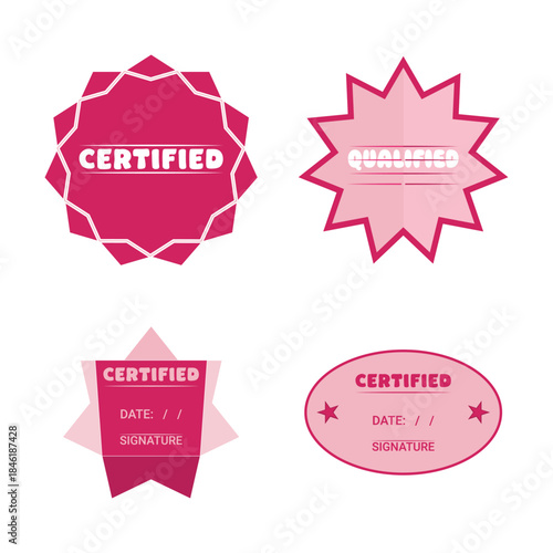 Certified Vector Stamp set: Modern Bubble Designs
