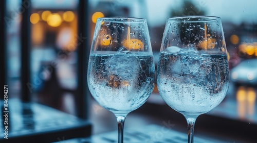 
view of drinks on the table