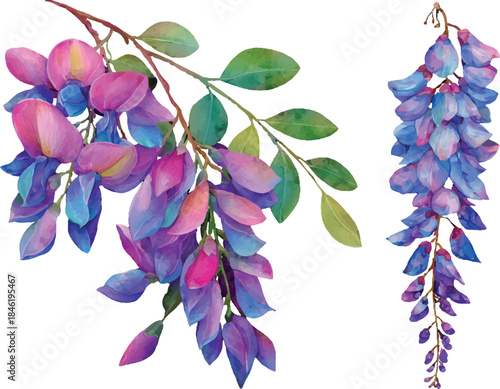 lilac branch with leaves