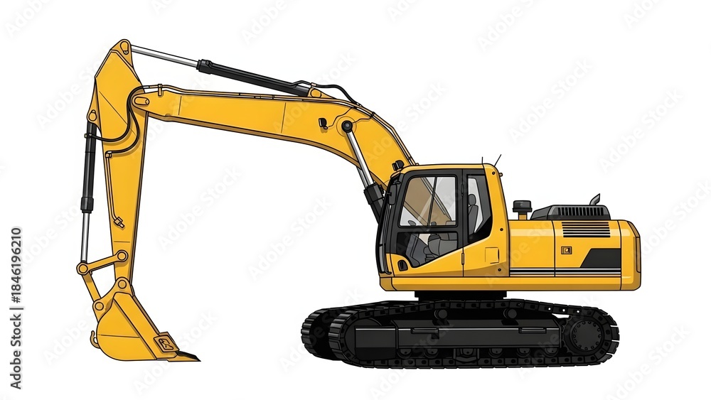 Obraz premium excavator on a white background