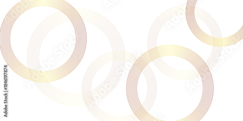 Elegant subtle geometric circles abstract background bronze copper tones white space luxury wedding invitation anniversary premium vector illustration