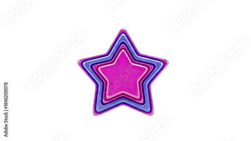 Colorful Star Illustration on White Background