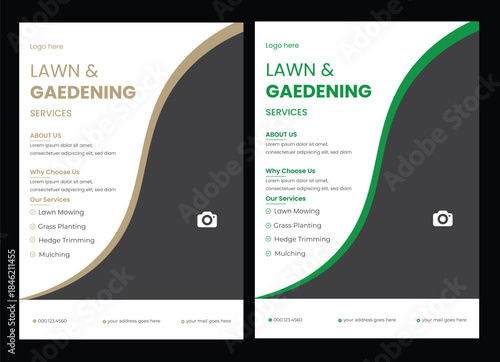  flyer template enhances your garden services' online presence. It is perfect for promoting landscaping, lawn care, and outdoor design services across various platforms lawn care Lawn Care and Gardeni