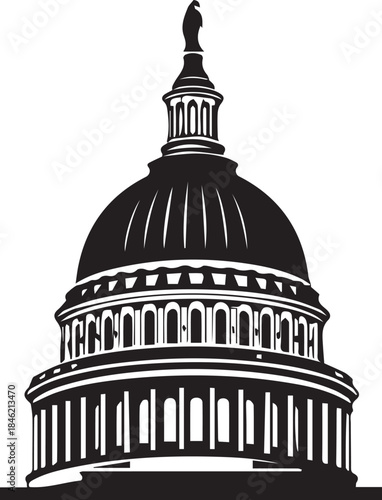 Iconic dome of the united states capitol building in washington dc