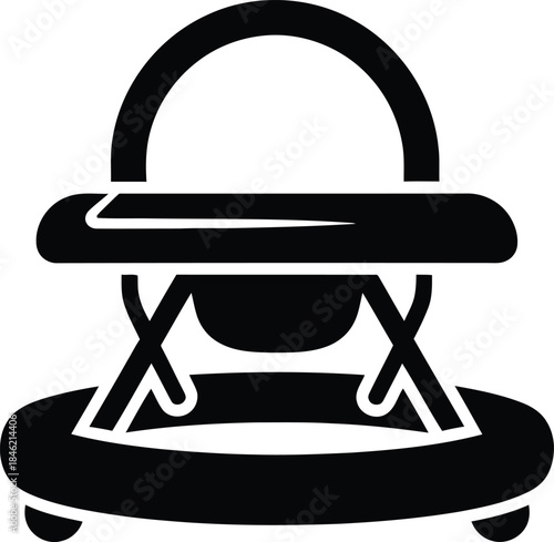 Travel bag icon with wheels vector illustration