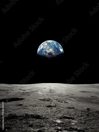 Earth from the Moon: A Stunning Perspective of Our Planet in the Vastness of Space