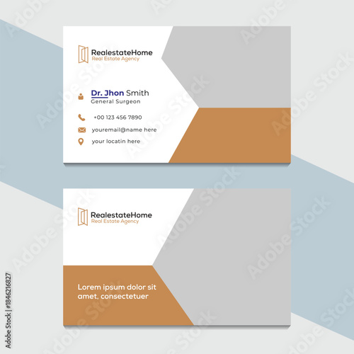 Real estate modern business card template
