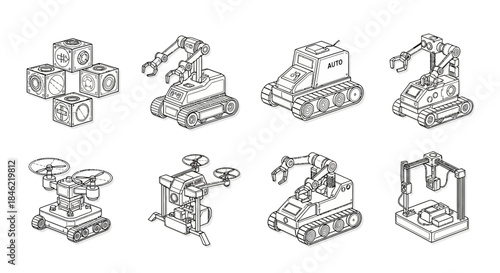 Industrial robots and machinery in modern manufacturing settings
