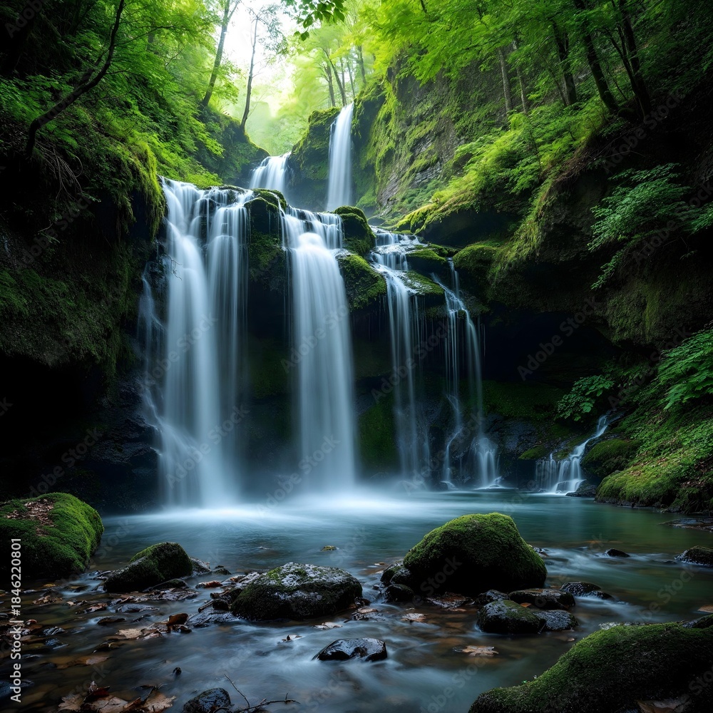 Fototapeta premium Aerial Tropical Island with White Sand Beach and Turquoise Lagoon | Paradise Travel Landscape, No People