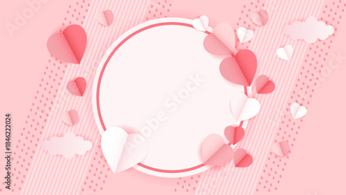 valentine pink love background vector