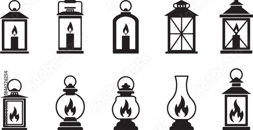 Collection of vintage-style lanterns