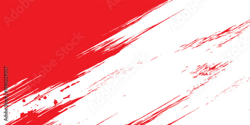 Straight red ink vector lines pack. Bloody color long and round hand-drawn brushstroke text highlights, frames, circles. Asian calligraphy brushstroke set.