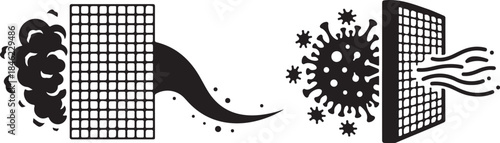 Air filtration system in action