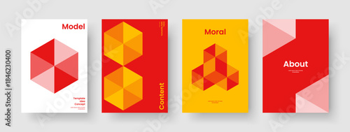 Geometric Brochure Design. Abstract Book Cover Template. Creative Report Layout. Business Presentation. Flyer. Poster. Background. Banner. Advertising. Newsletter. Brand Identity. Portfolio