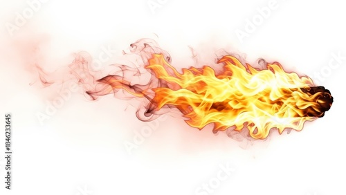 A fiery burning heart design blazing with orange-red flames and yellow light on a deep black background