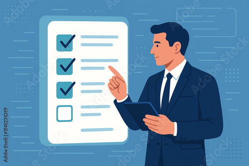 A digital document verification process illustrated with red green and blue colors