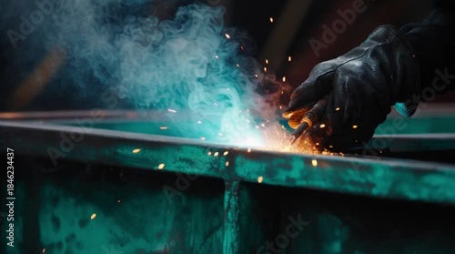 welder working in a factory