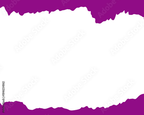 Wallpaper Mural 3D illustration of a blank purple and white ripped paper frame design featuring a torn vector border texture for a map or nation symbol Torontodigital.ca