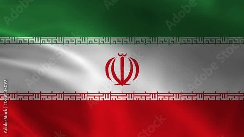 flag of iran waving 4k loop animation 
