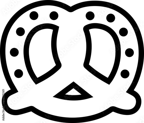 Bavarian Pretzel Cartoon Food