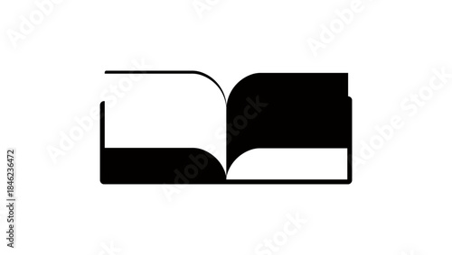 book of good and evil, black isolated silhouette