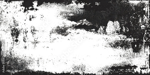 Abstract digital artwork featuring chaotic black glitch elements and irregular blocks on a white background.