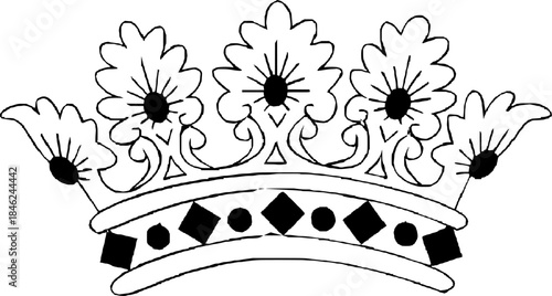 vintage royal crown illustration