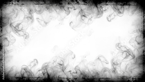 Smoke background with a black border and white center gradient effect