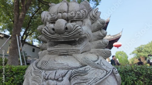 Wallpaper Mural Close up of traditional stone lion statues Torontodigital.ca