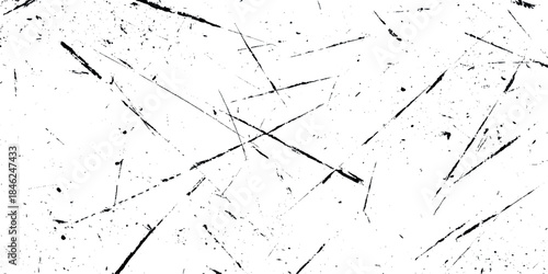 Black ink splatter with dynamic grunge brush strokes vector illustration modern posters, overlays, backgrounds.