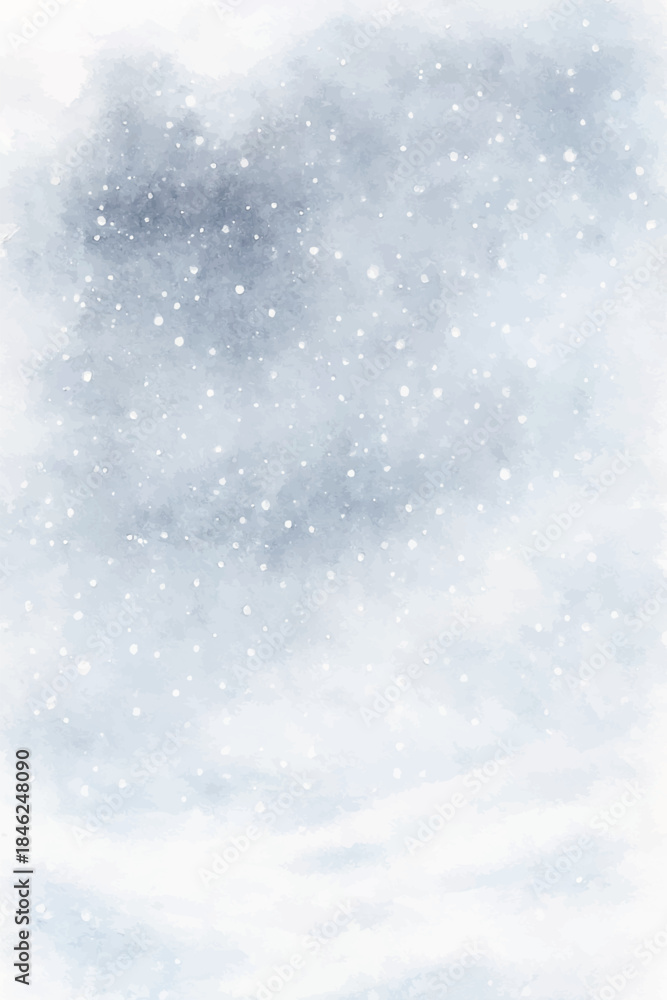 Fototapeta premium watercolor soft snowstorm background