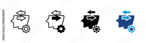 Behavior icon set multiple style collection