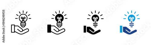 Solution icon set multiple style collection