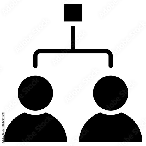 Resource allocation icon for management productivity, business, website, application, printing, document, poster design, etc