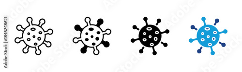 Infectious Disease icon set multiple style collection