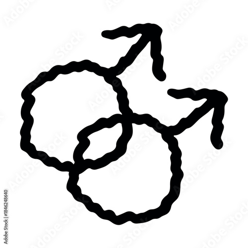 Hand drawn homosexual identity sign Symbol used to represent sex and gender