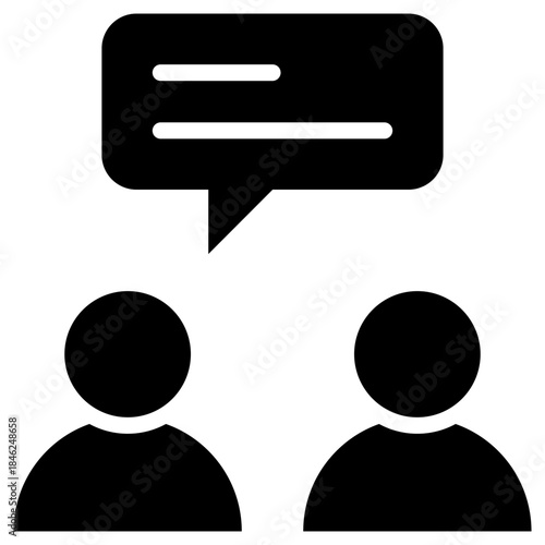 Conversation icon for management productivity, business, website, application, printing, document, poster design, etc