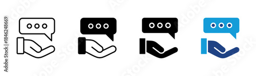 Advice icon set multiple style collection