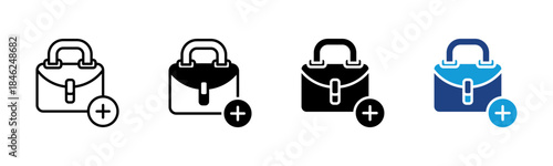 New Job icon set multiple style collection