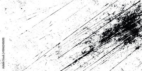 Vector textures set featuring damaged concrete stains with scratches and cracks which can be used as a background.